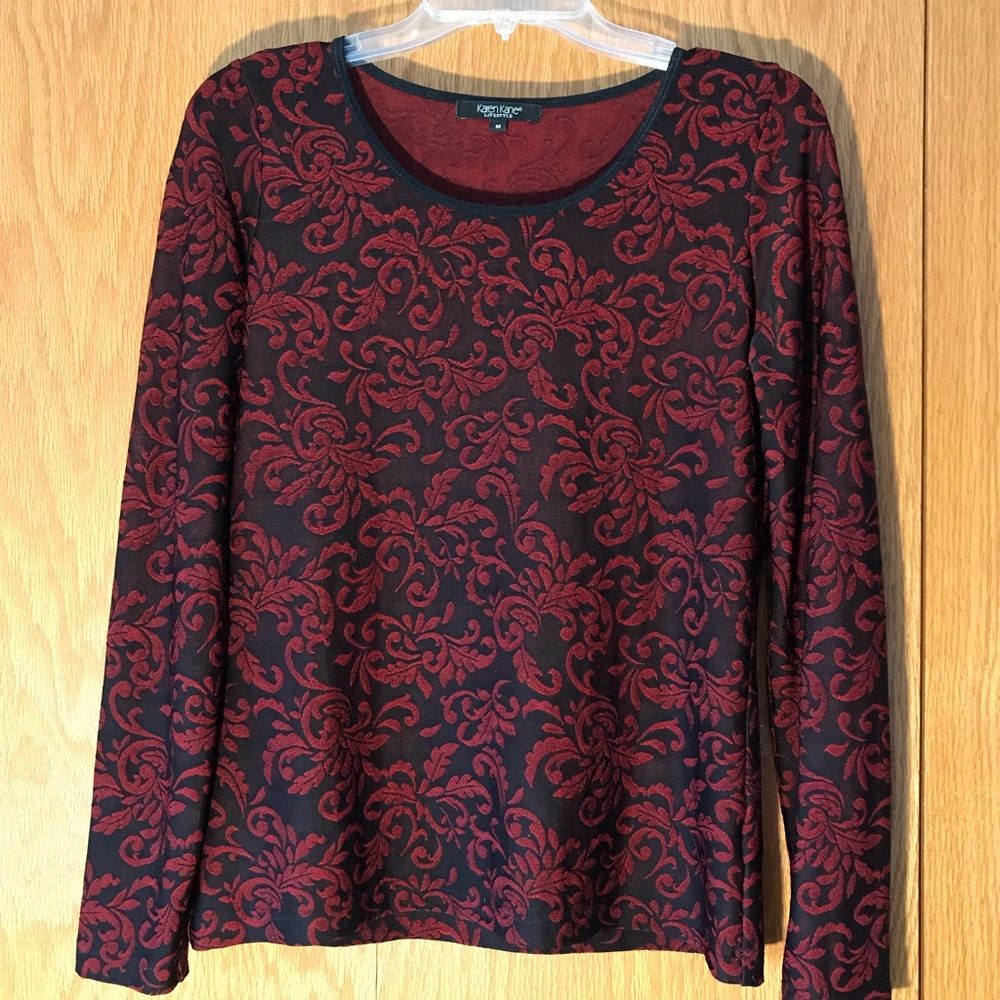 Karen Kane Red and Black top